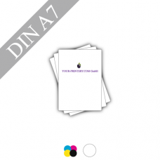 Flyer | 246gsm linen paper white | DIN A7 | 4/0-coloured